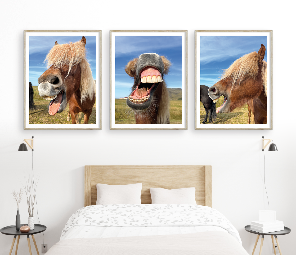 Icelandic Pony I, II & III Triptych